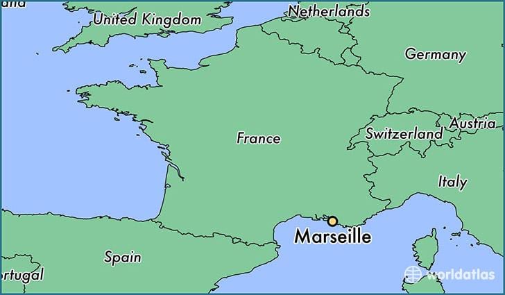 tregojnë Marsejë në francë hartë