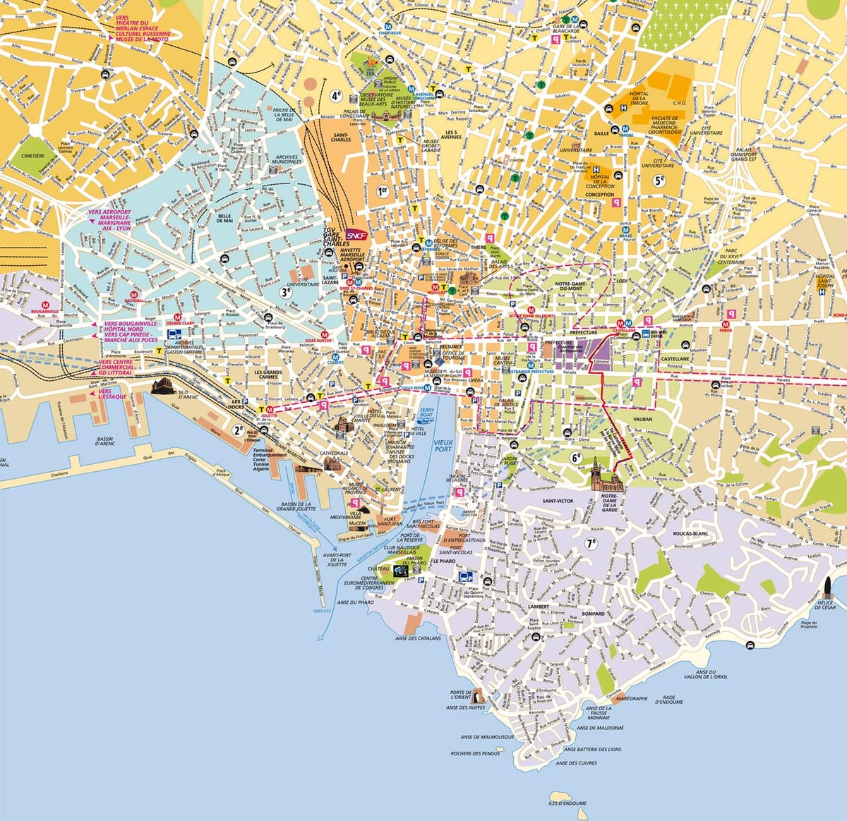 harta e Marsejë periferi