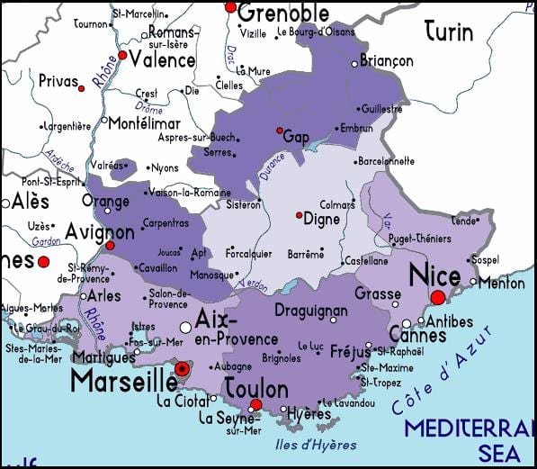 harta e Marsejë rajon