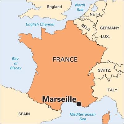 ku është Marsejë në francë hartë