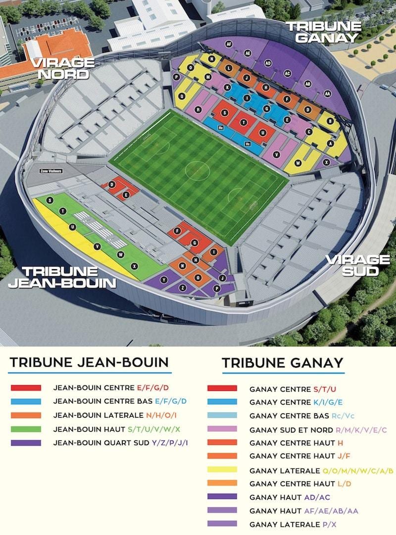 harta e Marsejë të stadiumit të futbollit 