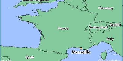 Tregojnë Marsejë në francë hartë