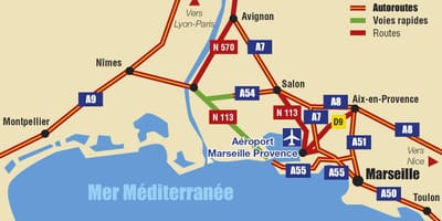 Harta e Marsejë të autostradës