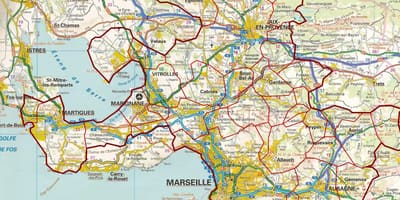 Harta e rrugës Marsejë